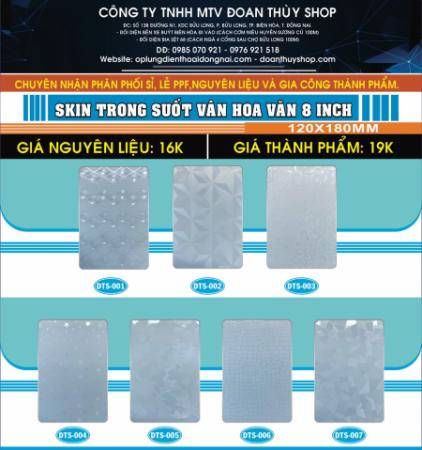 NGUYÊN LIỆU SKIN TRONG SUỐT HOA VĂN