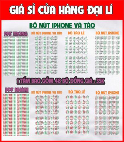 BỘ NÚT DÁN IPHONE